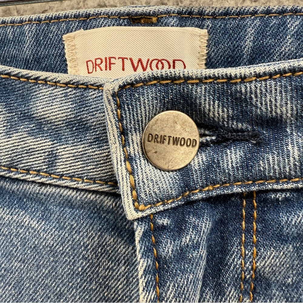Driftwood Indie Jeans Women’s Size W27 Flared Crop Patchwork Raw Hem Boho Hippie - Picture 8 of 16